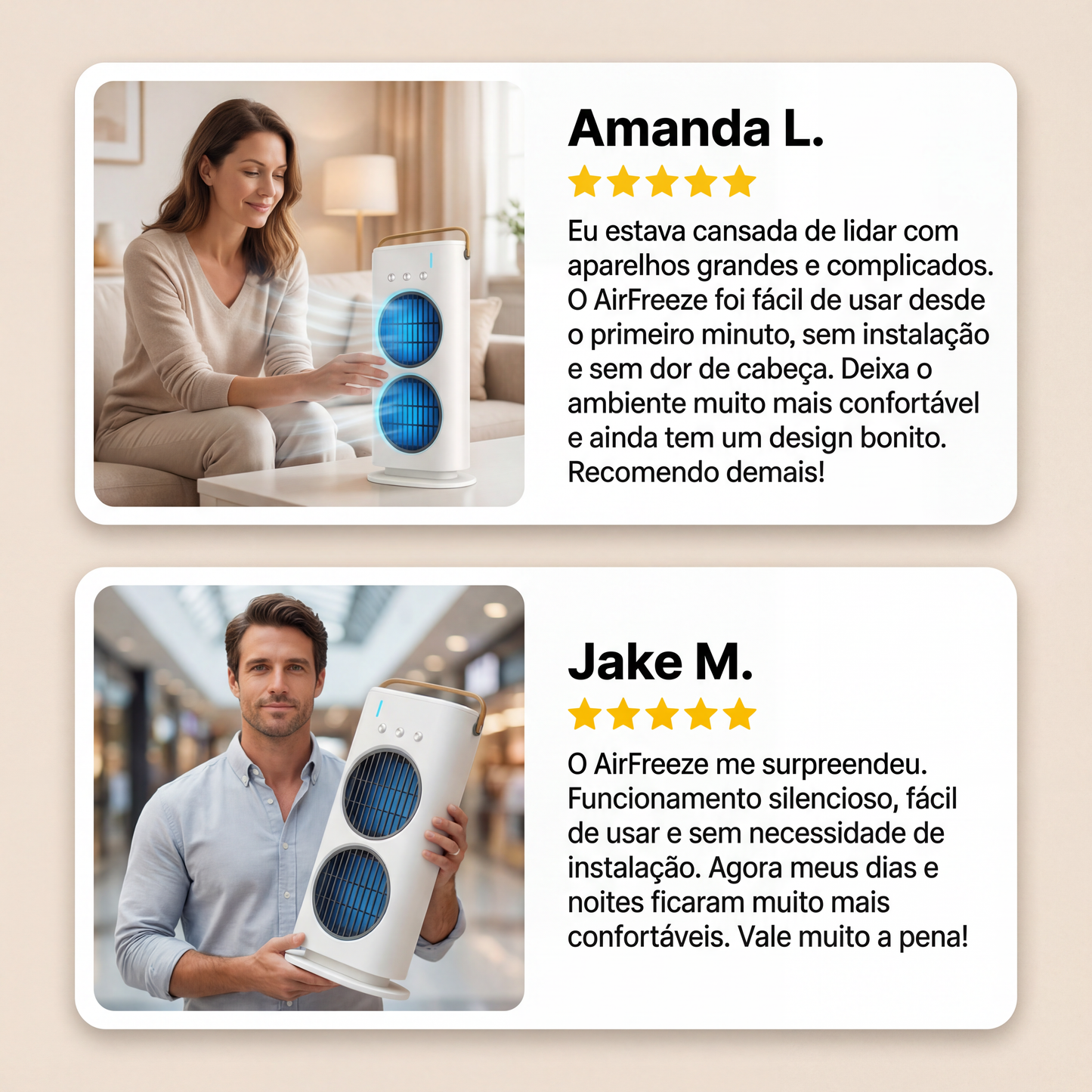 AirFreeze™ – Ar-Condicionado Portátil [Resfria e Umidifica]